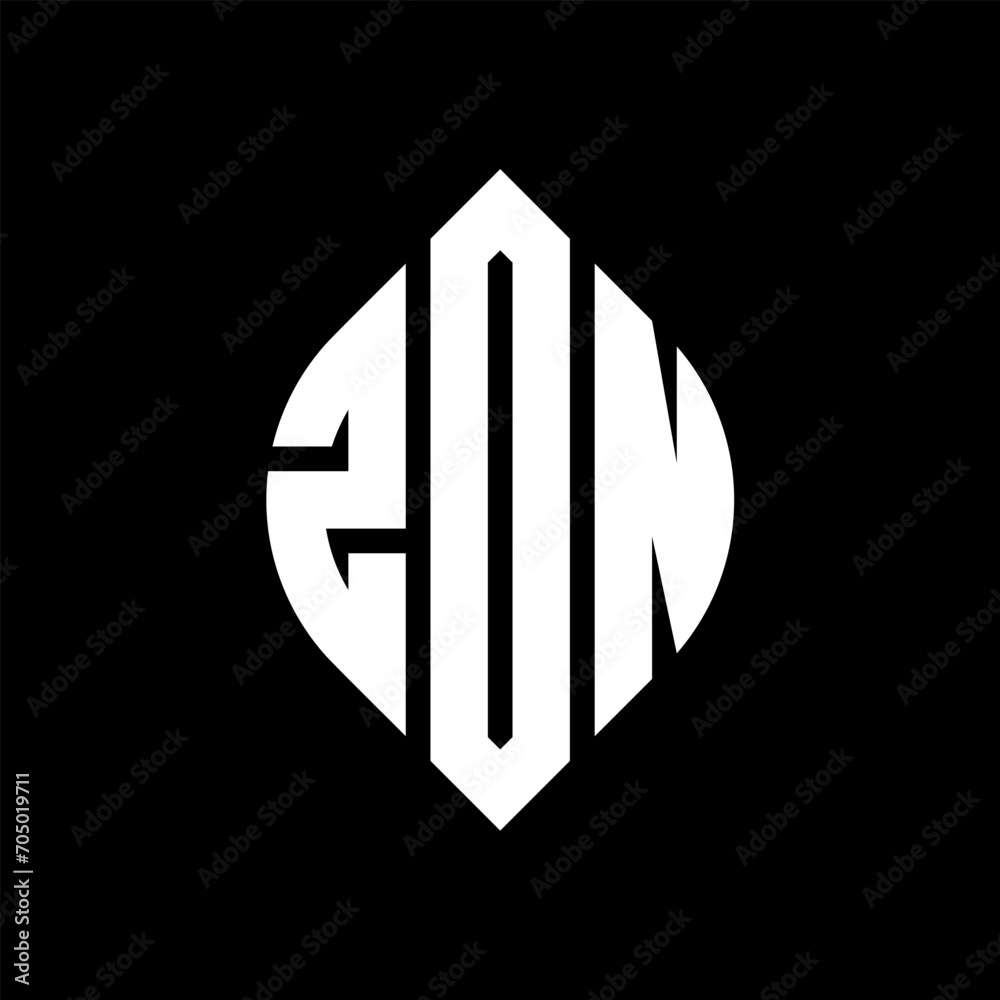 ZON circle letter logo design with circle and ellipse shape. ZON ellipse letters with typographic style. The three initials form a circle logo. ZON circle emblem abstract monogram letter mark vector. ZON circle letter logo design with circle and ellipse shape. ZON ellipse letters with typographic style. The three initials form a circle logo. ZON circle emblem abstract monogram letter mark vector.