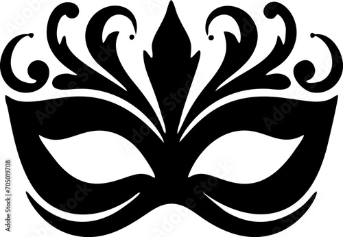 Venetian mask vector clipart outline