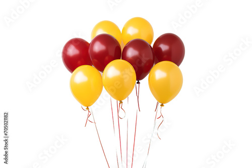 Wallpaper Mural Bundle of red and yellow balloons isolated on PNG Background. Generative Ai. Torontodigital.ca