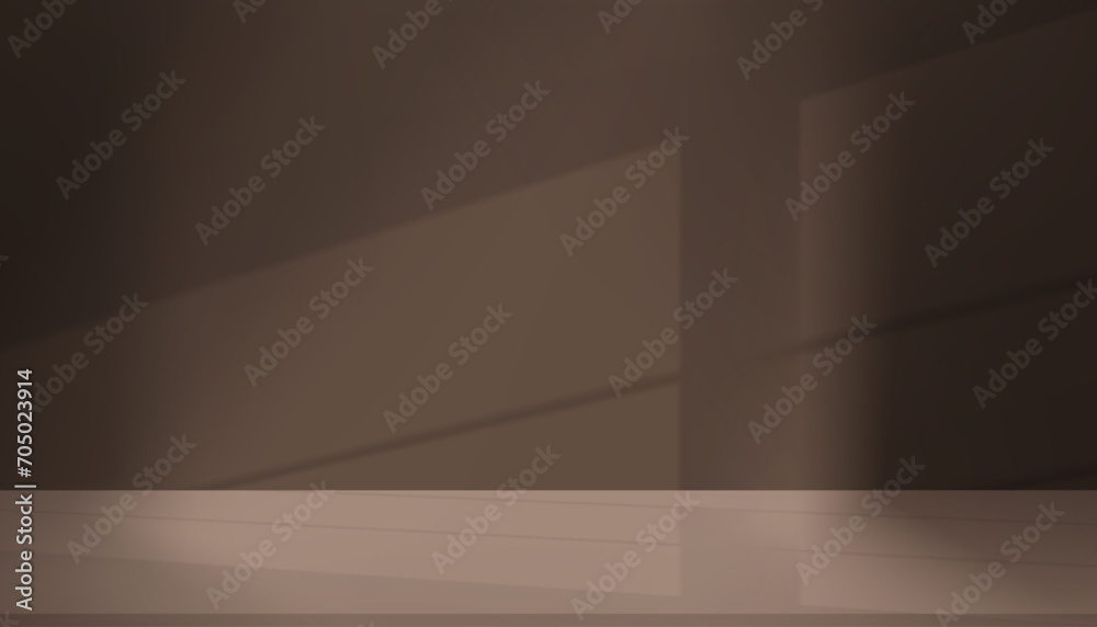 Brown Background with Light,Shadow on Wall Cement,Empty Studio Room with Tabletop Display for product presentation,Concrete Room background with shadow window effect,Vector 3d Backdrop mockup Brown Background with Light,Shadow on Wall Cement,Empty Studio Room with Tabletop Display for product presentation,Concrete Room background with shadow window effect,Vector 3d Backdrop mockup