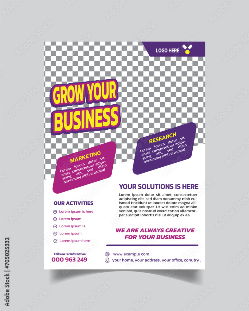 Modern Business Flyer and Corporate Business Leaflet Creative Agency Poster A4 