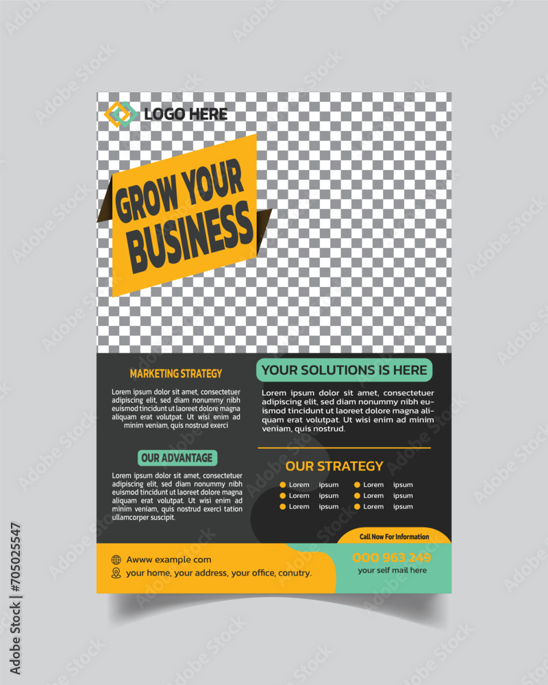 Inventive Business Flyer and Modern Agency Leaflet Unique Design Agency Poster A4 