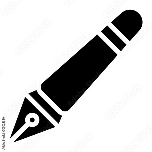 fountain pen glyph icon