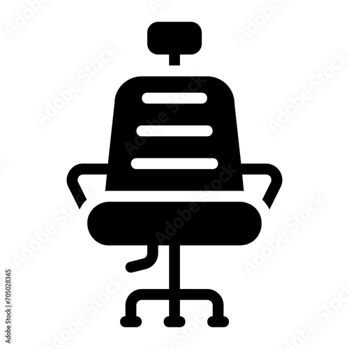 office chair glyph icon