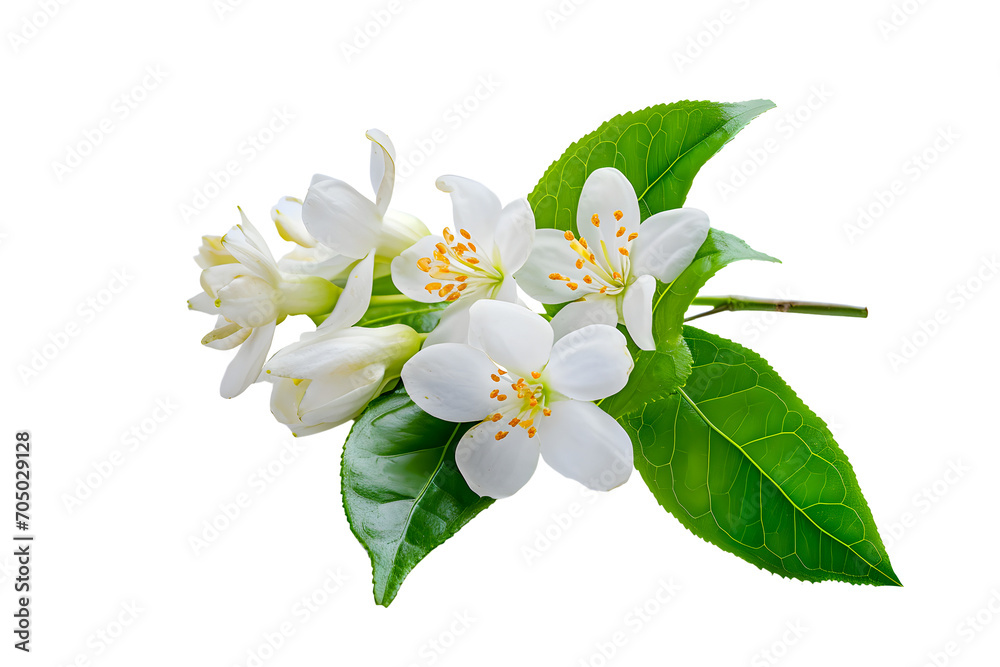 Jasmine flowers isolated on white background Jasmine flowers isolated on white background