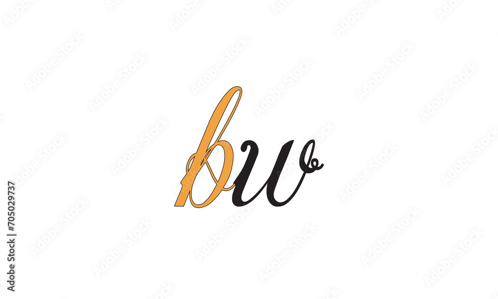 BW, WB, W, B Abstract Letters Logo Monogram BW, WB, W, B Abstract Letters Logo Monogram