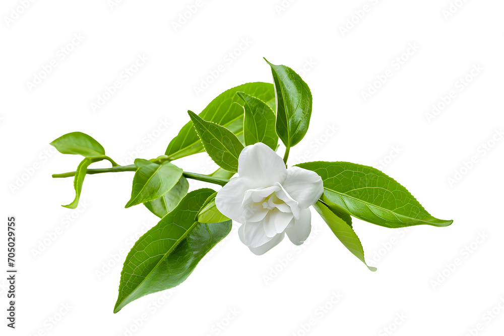 Obraz premium Branch of white flower isolated on white