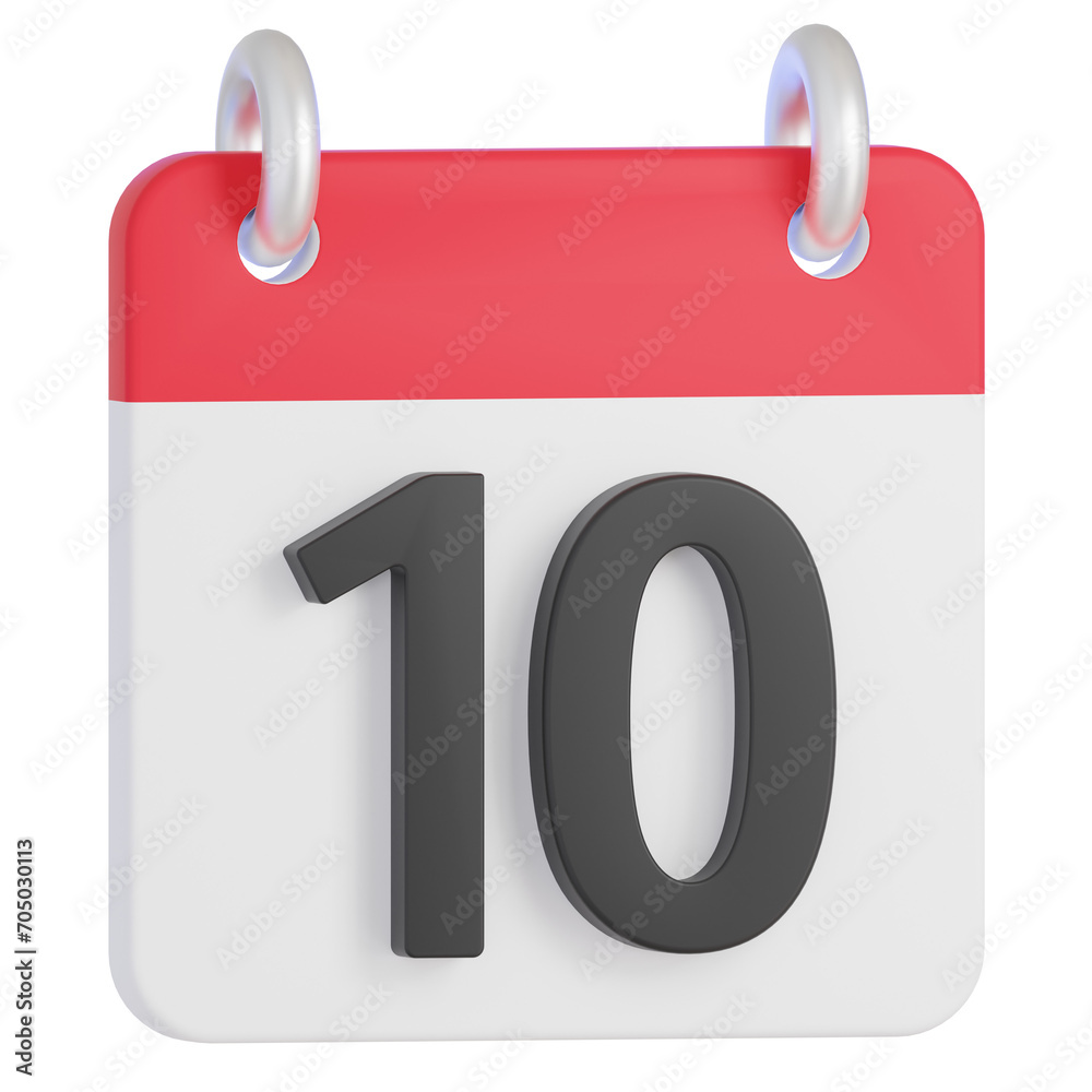 3D 10th date illustration 3D 10th date illustration