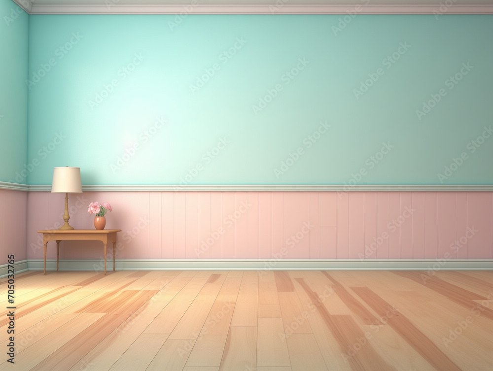 Fototapeta premium Creative colorful Interior illustration
