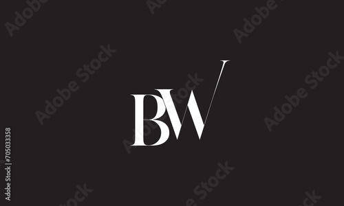 BW, WB, W, B Abstract Letters Logo Monogram 