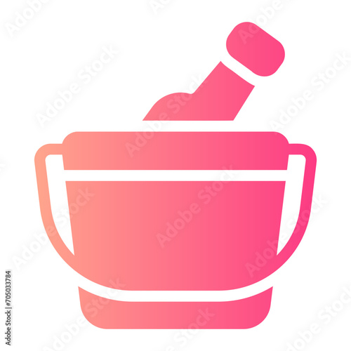 ice bucket gradient icon