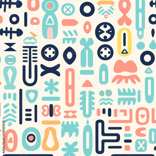 Cute Totem pattern and wallpaper