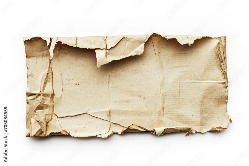 Torn Piece of Paper, an Image of a Torn-Off Piece of Paper With Ragged Edges.