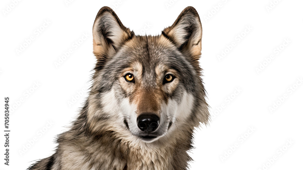 Wolf isolated on a trasparent background