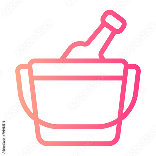 ice bucket gradient icon