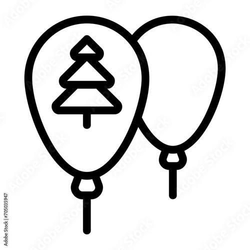 balloon line icon