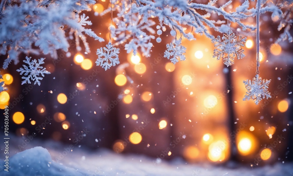 christmas background with snowflakes