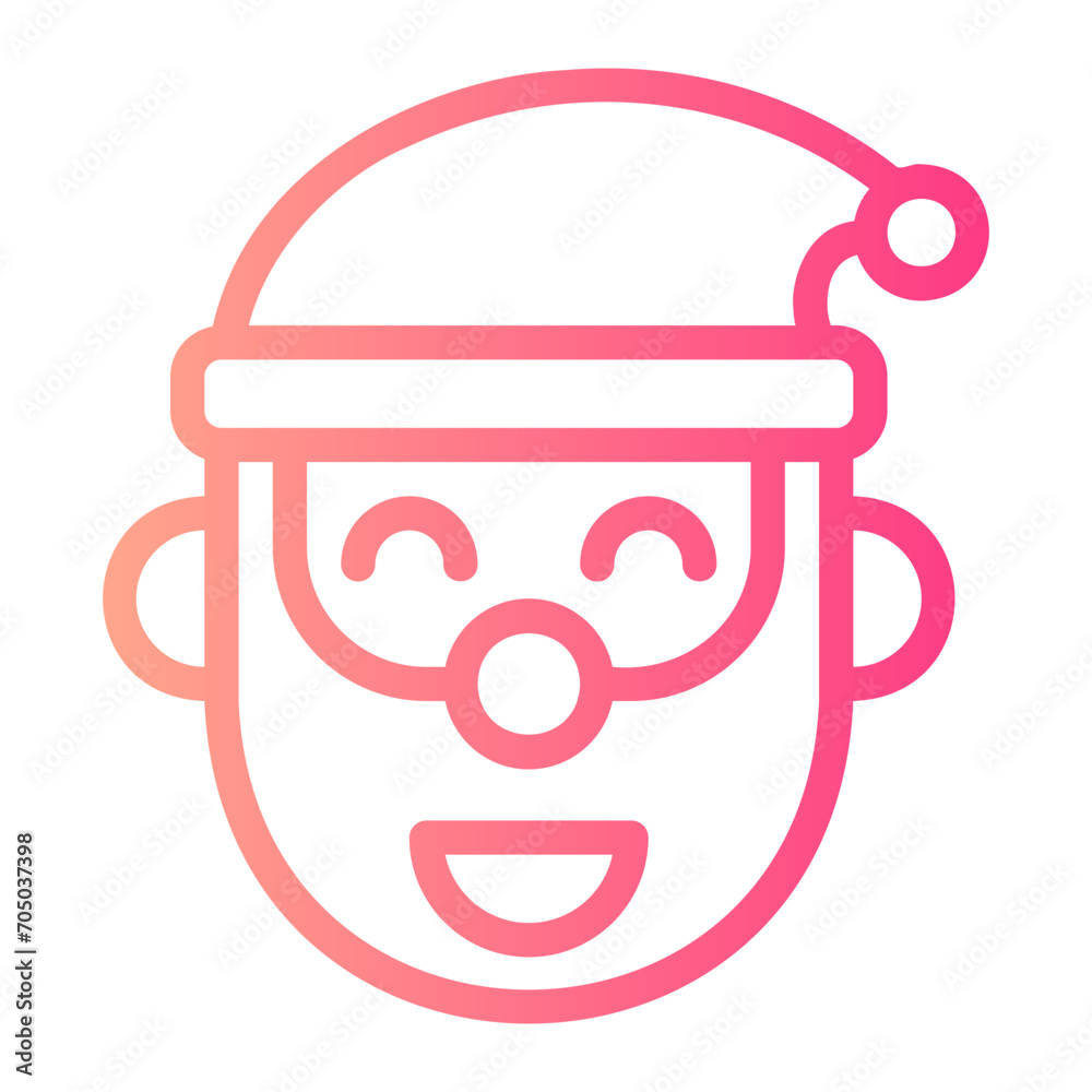 santa claus gradient icon santa claus gradient icon