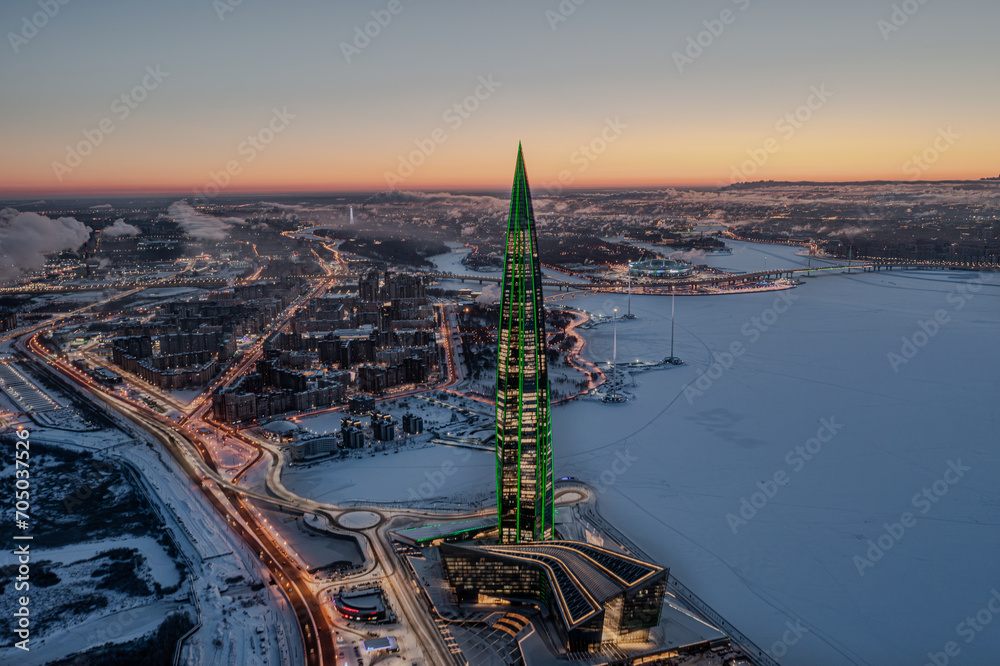 View of Lakhta Center, St. Petersburg 2023