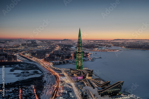 View of Lakhta Center, St. Petersburg 2023 photo
