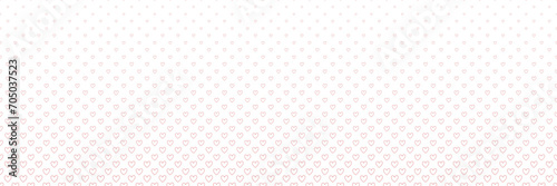 Blended red heart line on white for pattern and background, halftone effect, Valentine's background