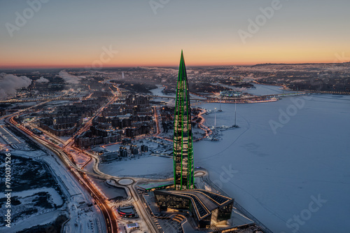 Obraz na płótnie View of Lakhta Center, St. Petersburg 2023 w salonie