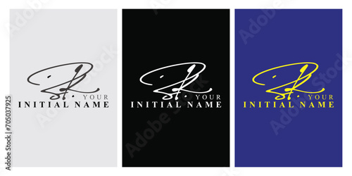 kf k f initial handwriting kf initial handwriting signature logo template vector hand lettering