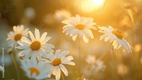 A Sunlit Field of Daisies