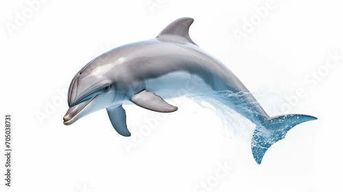 dolphin isolated on white background © Surasri