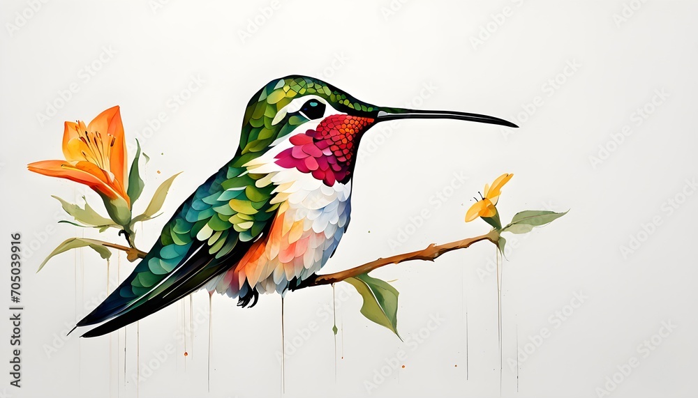 Fototapeta premium Isolate Hummingbird