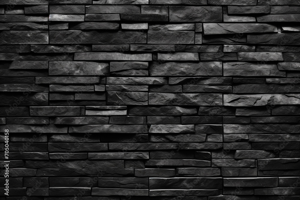 black stone surface texture background illustration. Created with Generative AI black stone surface texture background illustration. Created with Generative AI