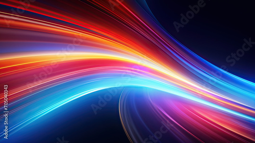 A dynamic abstract background with streaks of vibrant colors representing motion and energy, Ai Generative