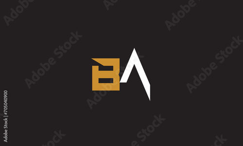 BA, AB, A, B Abstract Letters Logo Monogram 