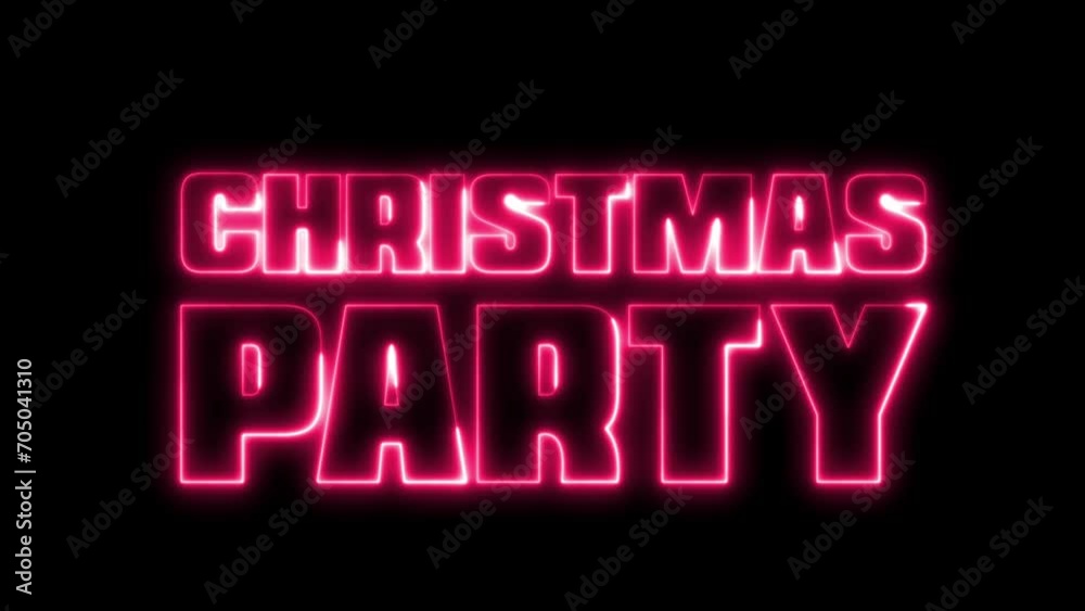Christmas Party text font with neon light. Luminous and shimmering haze inside the letters of the text Christmas Party. 2024,2025,2026 Chirstmas. Christmas Party text font with neon light. Luminous and shimmering haze inside the letters of the text Christmas Party. 2024,2025,2026 Chirstmas.