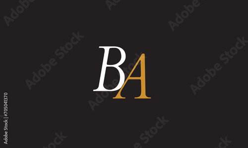 BA, AB, A, B Abstract Letters Logo Monogram 