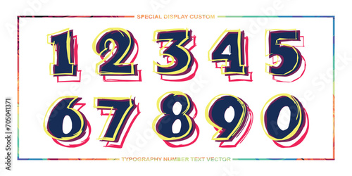 assorted digital custom vector numbers. minimum. Color gradation. Dark. Banner Network. 3d effect. Design. futuristic. Paper cut or effect. Luxury. Premium. 179