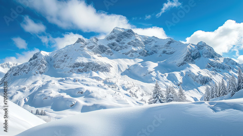 Beautiful snowcapped on sunny day  © Halim Karya Art