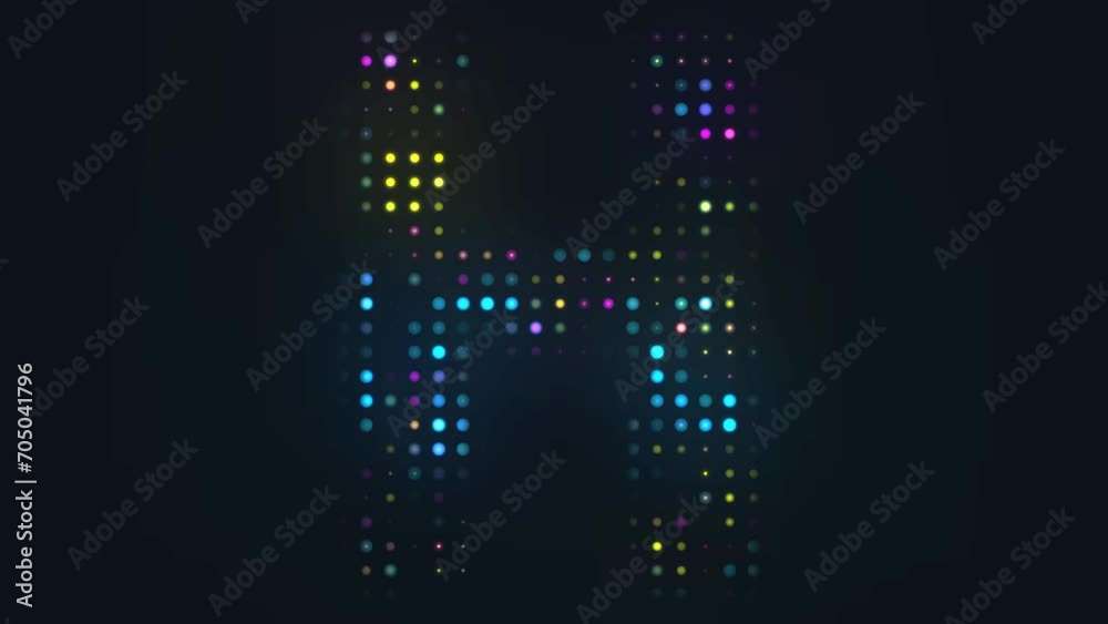 Letter H animated technology background technology