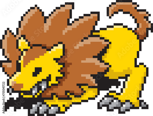 RPG風ドット絵　ライオン型モンスター