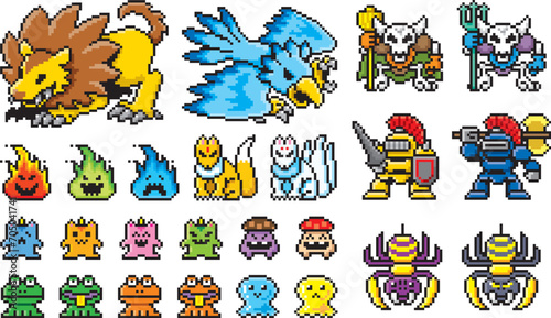 RPG風ドット絵　小型モンスターセット