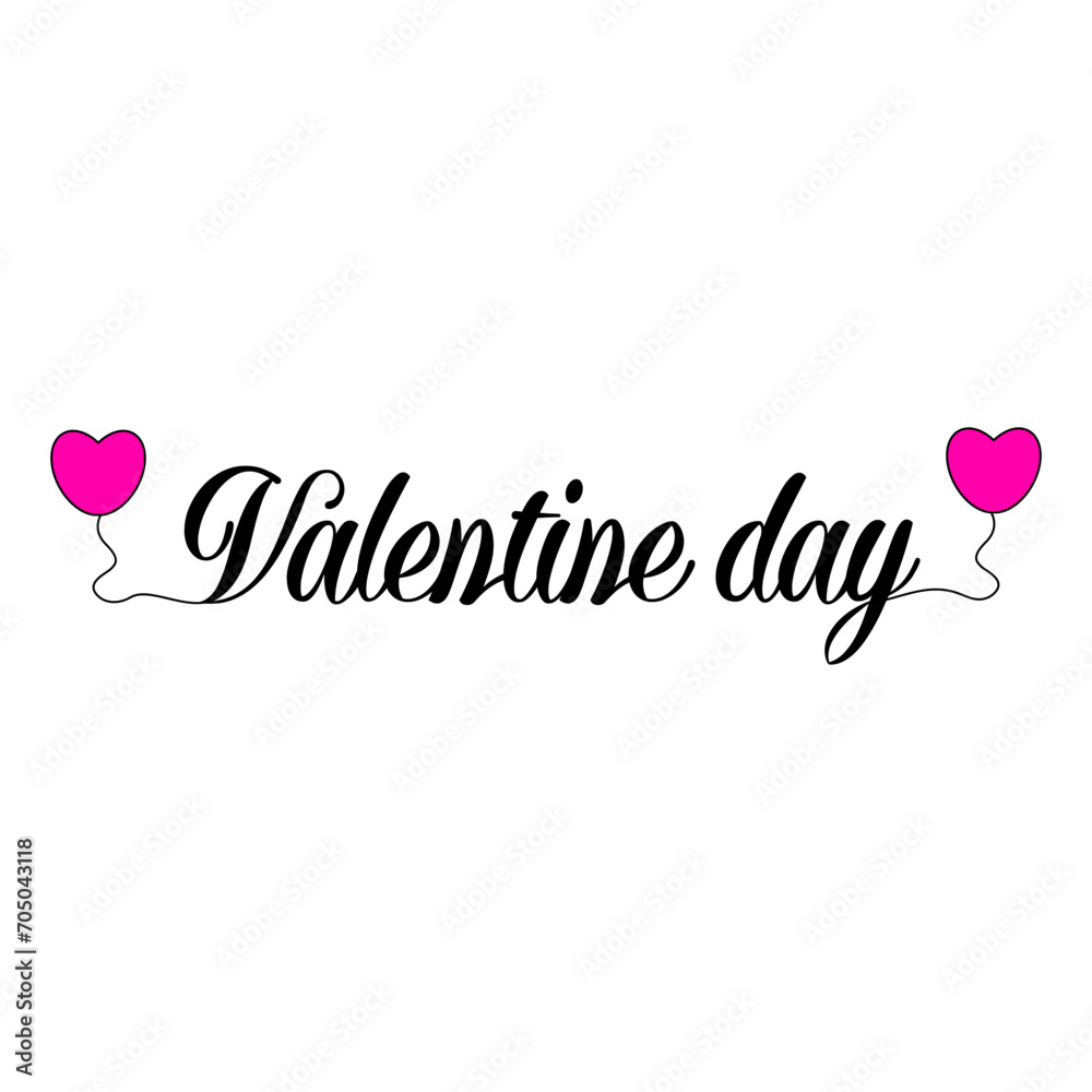 Happy Valentine's text style. Happy Valentines Day lettering Vector illustration.