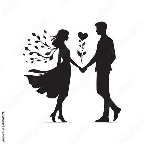 Wallpaper Mural Couple Vector - Starry Connection Serenade: Silhouette of Couple Holding Hands Under the Stars - Holding Hand Couple Silhouette - Valentine Vector Stock
 Torontodigital.ca