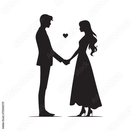 Wallpaper Mural Love's Embrace: Silhouetted Couple Holding Hands Against Twilight Sky - Holding Hand Couple Silhouette - Valentine Vector Stock
 Torontodigital.ca