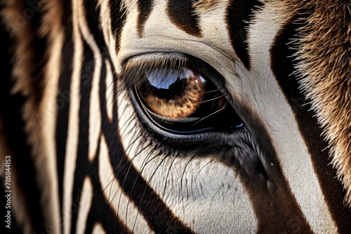 Photo of an animal s distinctive markings and textures up close. Generative AI