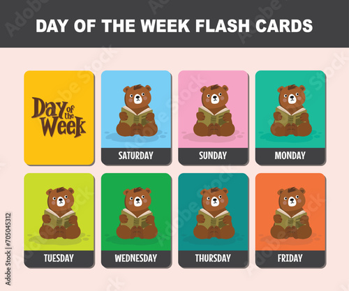 Day of the week flash cards