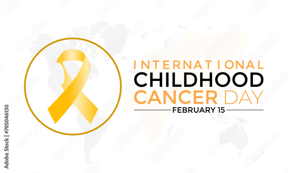 International Childhood Cancer day is observed every year on February 15. Health Awareness of children. Vector Illustration . International Childhood Cancer day is observed every year on February 15. Health Awareness of children. Vector Illustration .