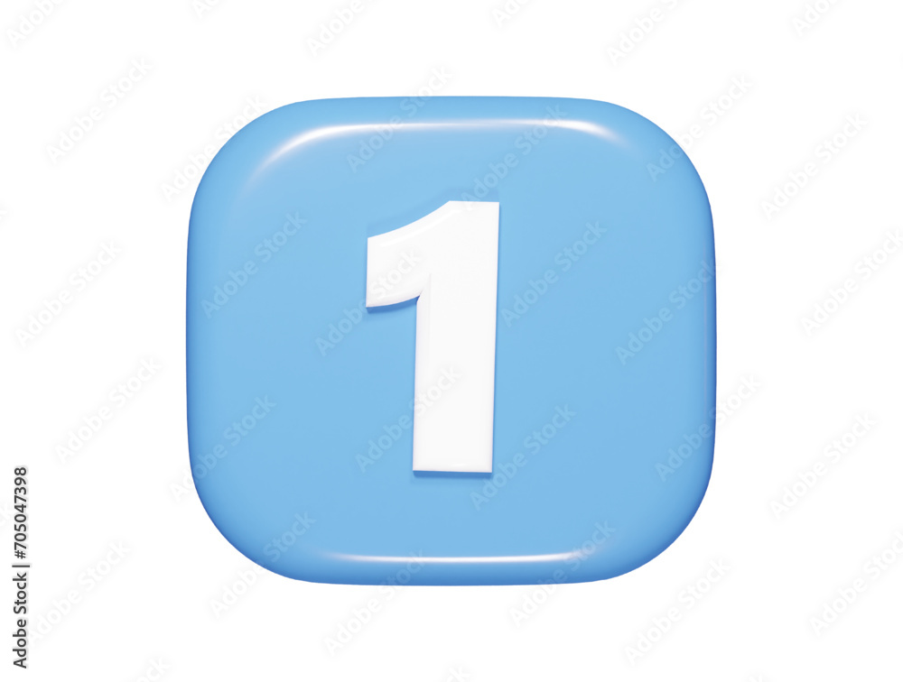 Top 1 icon 3d render illustration Top 1 icon 3d render illustration