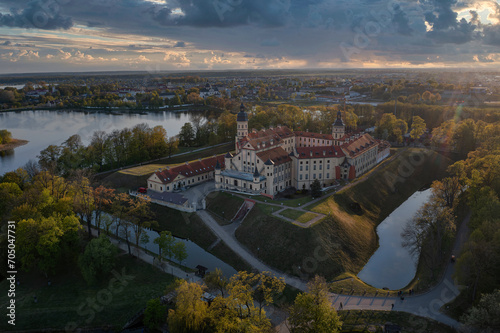 Obraz na płótnie Nesvizh Castle in Belarus, May 2023 w salonie