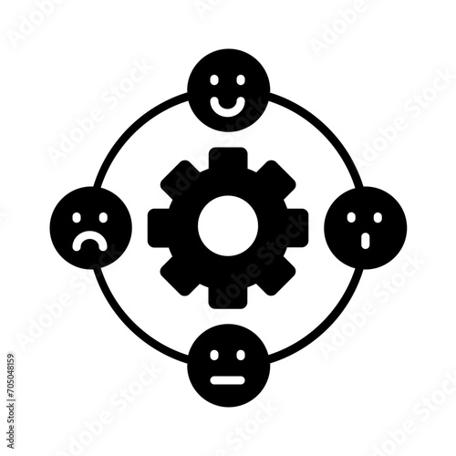 Managing emotional icons. black fill icon