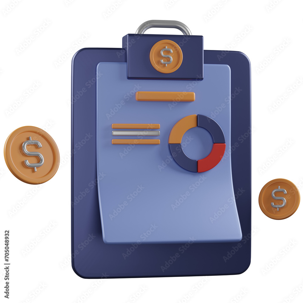 3D Render Icon Finance Bank Illustration 3D Render Icon Finance Bank Illustration